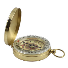 Compass New Outdoor Camping Hiking Portable Pocket Brass Gold Color Copper Compass Navigation with Noctilucence Display