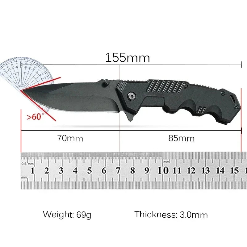 Folding Knife High hardnessTactical Survival Knife Outdoor Self-defense Knife Hiking Hunting Pocket Knife Camping EDC Tool Sharp