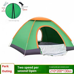 Outdoor Camping Tent Double Door Without Windows Fully Automatic Portable Folding Camping Tent