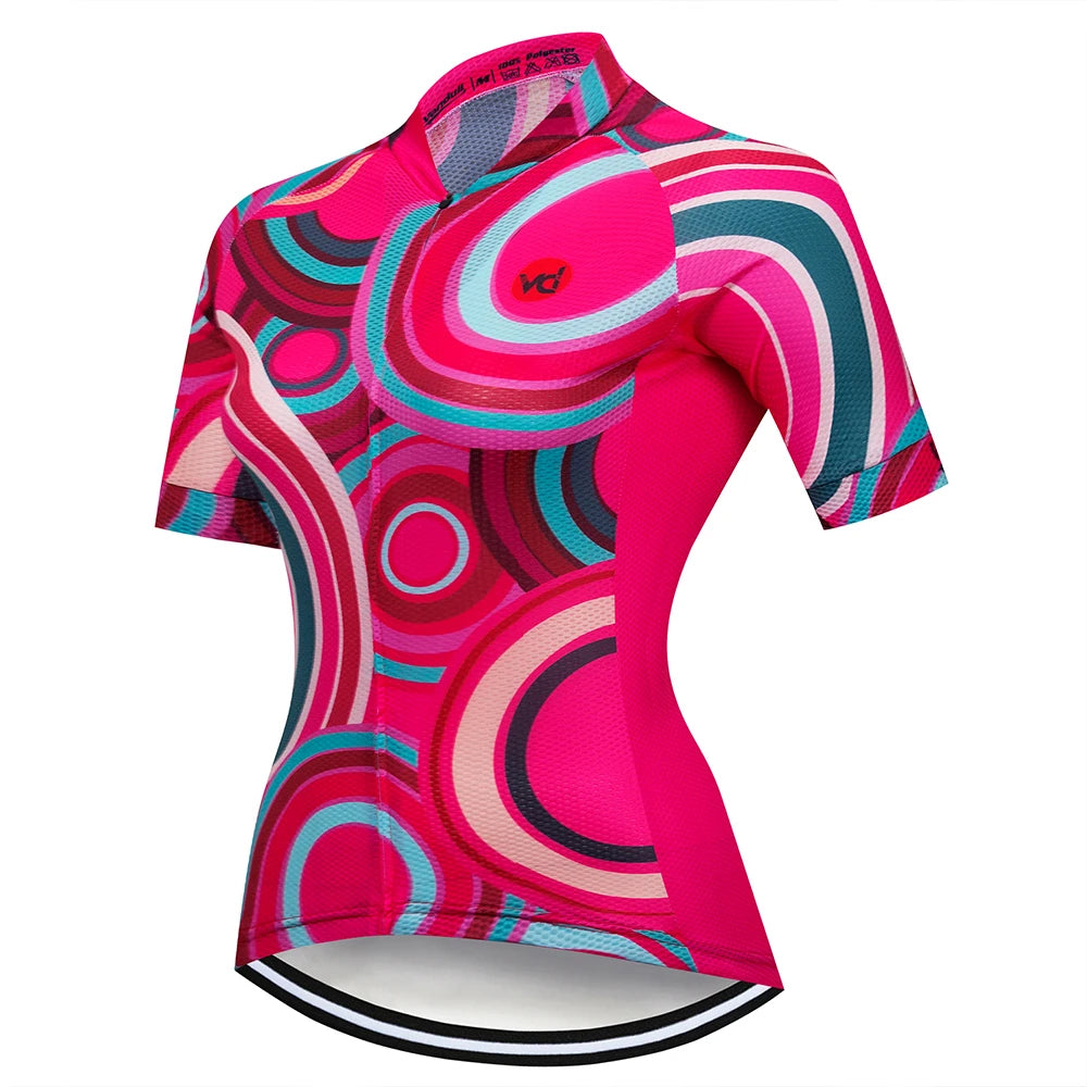 Cycling Clothing 2023 VENDULL Women Cycling Jersey Tops Summer Racing Short Sleeve MTB Bike Jersey Shirt Ropa Ciclismo Maillot